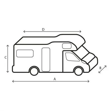 Husa de protectie pentru caravana 12M, 500-550 x 240 x 270 cm