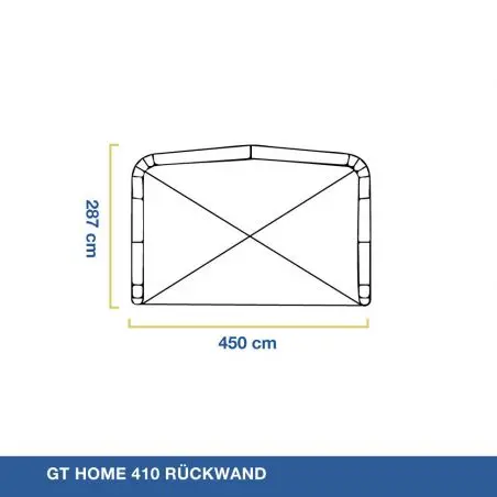 Sátor hátsó fala GT Home - szürke