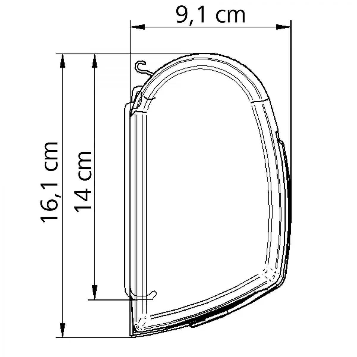 Copertina TO 5200, 4,5 x 2,5 m, carcasa anodizata, albastru safir