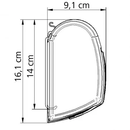 Copertina TO 5200, 4,5 x 2,5 m, carcasa anodizata, albastru safir