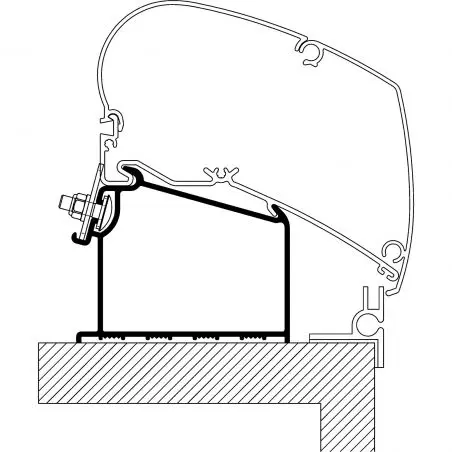 Adaptor de acoperiș pentru rulotele Adria din 2015 până la TO seriile 6 și 9