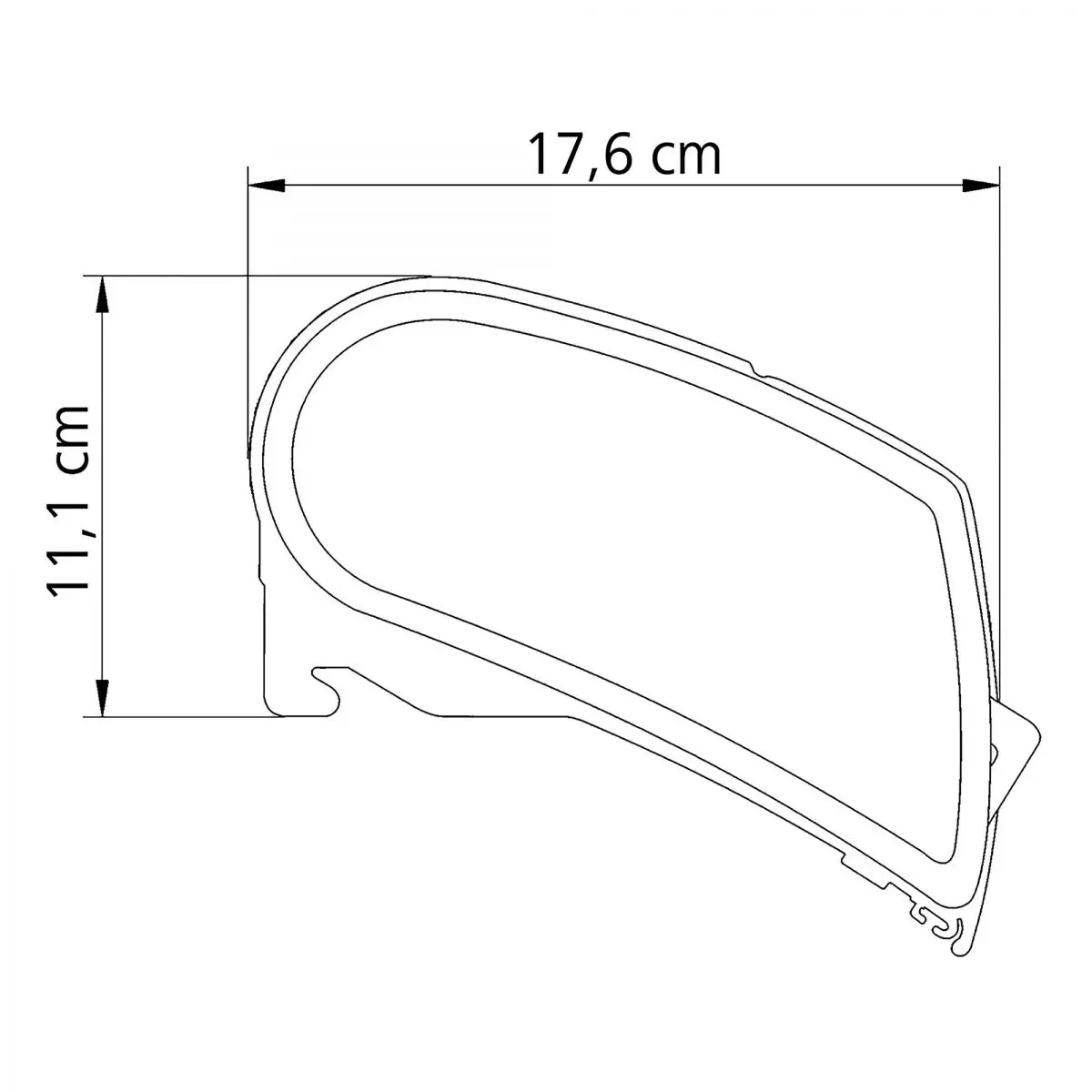 Napellenző TO 9200, 5,5 x 3 m, ház fehér, zafírkék