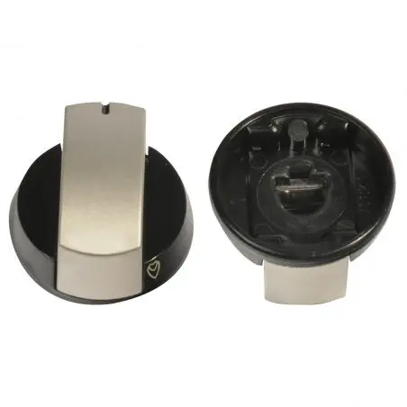 Buton de control negru și argintiu pentru sobele Dometic HB 2325 și HB 3400