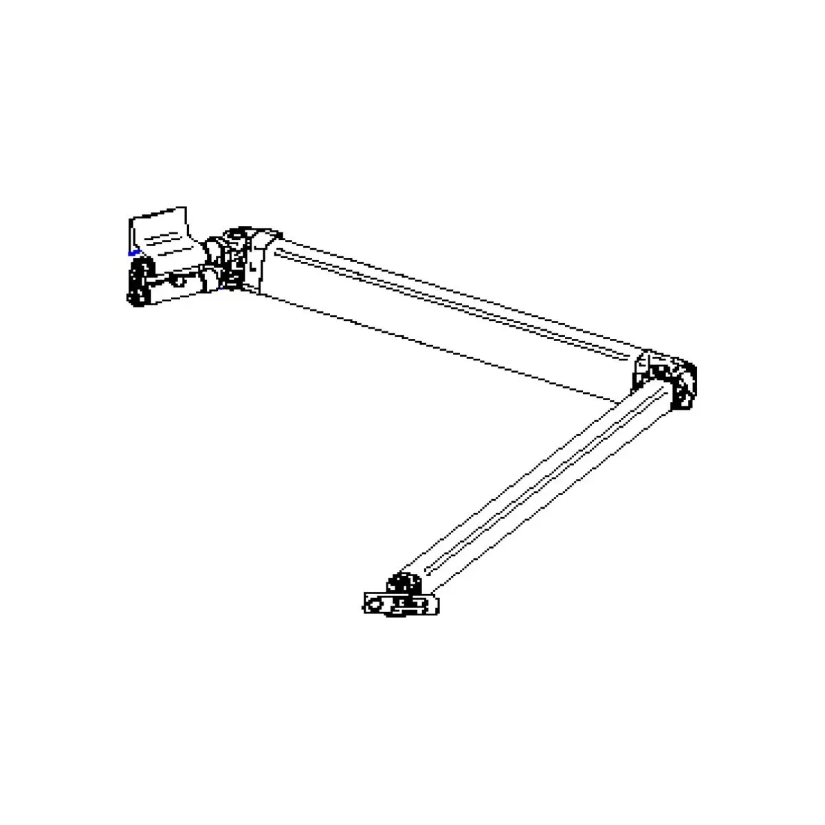 Brat articulat 2,25 m stanga TO 4900 3 - 3,5 m, elox.