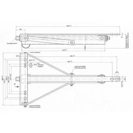 Suport extensibil ADS 460 - capacitate de incarcare 400 kg