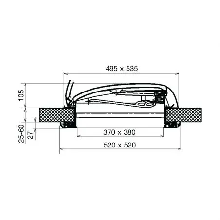 Tetőablak Mini Heki Style - kényszerszellőztetés nélkül, tetővastagság 43-60 mm