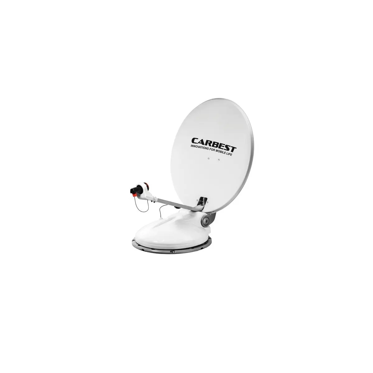 Travelsat 2 - Twin SAT systém s Bluetooth - Parabolický reflektor 68 cm - Biely