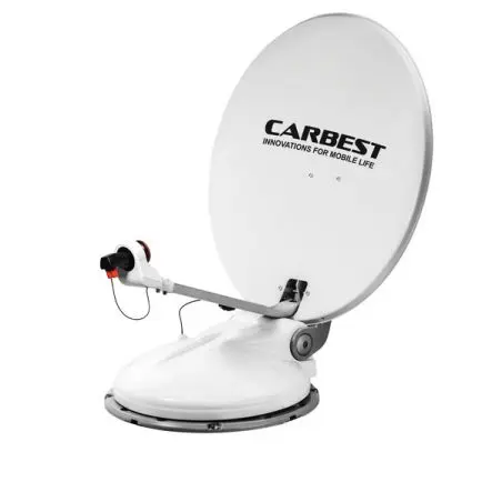 Travelsat 2 - Twin SAT-Anlage mit Bluetooth - Parabolspiegel 68 cm - Weiß