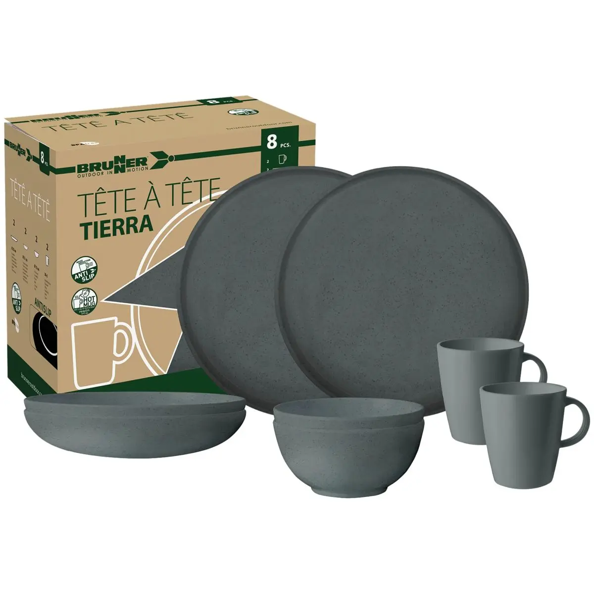 Set tte--tte RPET Tierra Magma 8 pcs