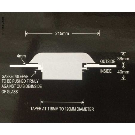 Edelstahl Solarventilator - Ø 215 mm