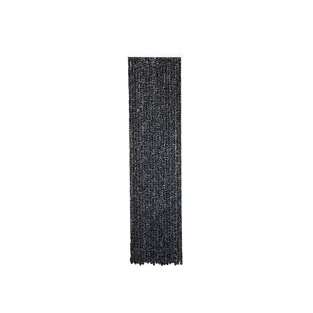 Chenille-Flauschvorhang - 56 x 185 cm - Schwarz / Grau