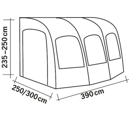 TAVIRA AIR 590 Wohnwagen-Luftvorzelt