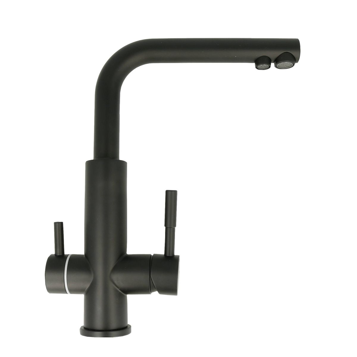 Zapfguard 3- 12s - UVC - 3 Wege Wasserhahn, Edelstahl schwarz matt