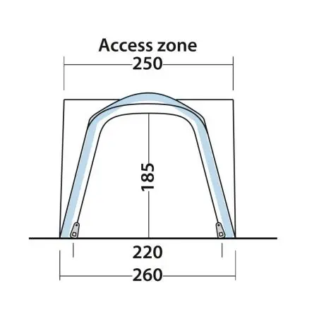 Dodávková markíza Milestone Shade Air - 260 x 220 x 320 cm